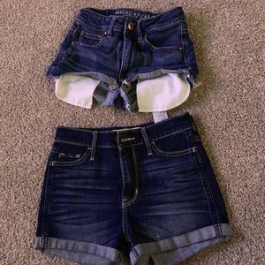 2 PAIR OF JEANS SHORTS